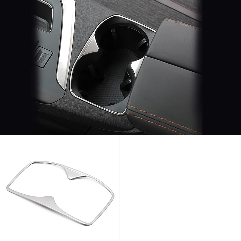 carbon fiber Car drink Water Cup Holder Frame Chrome for Peugeot 3008 5008 2017 2018 2019 2020 2021 Interior Accessories gt 2022