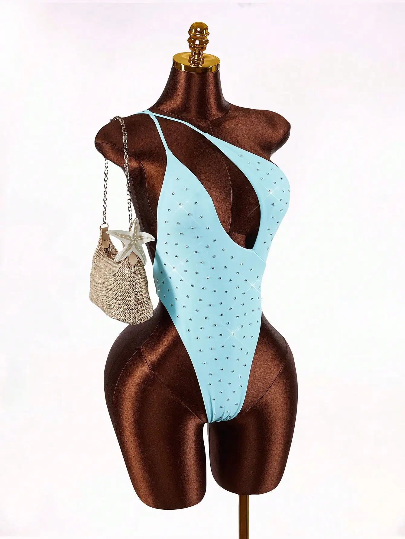 

Sexy Asymmetric Hollow Out Backless One Piece Swimsuit For Beach Vacation