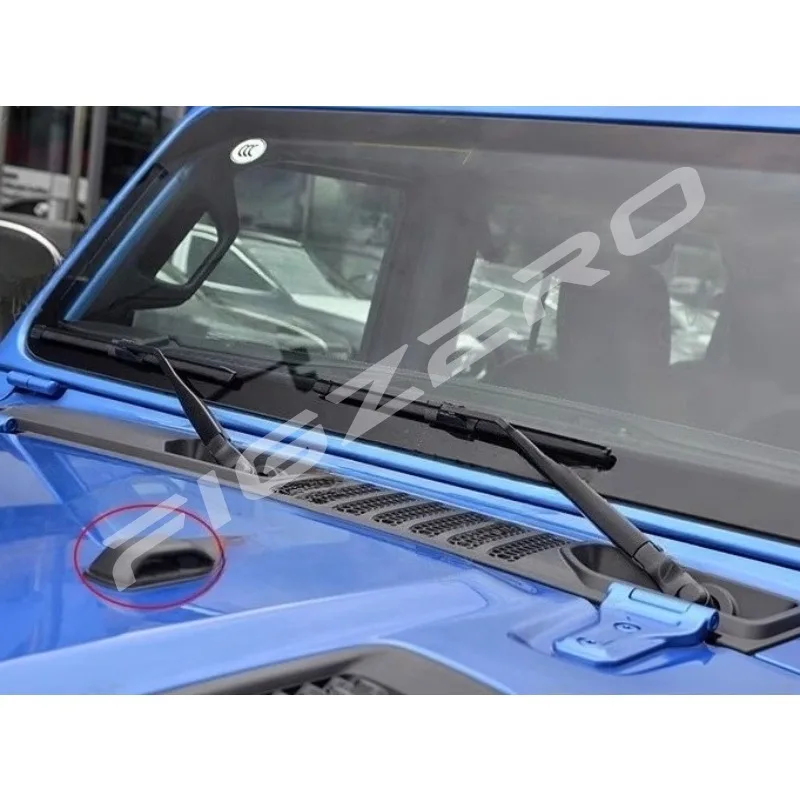 Genuine Engine Hood Ornament Windshield Washer Nozzle Cover Black Small Cap for Jeep Wrangler 2018 2019 2020 2021 2022 JL