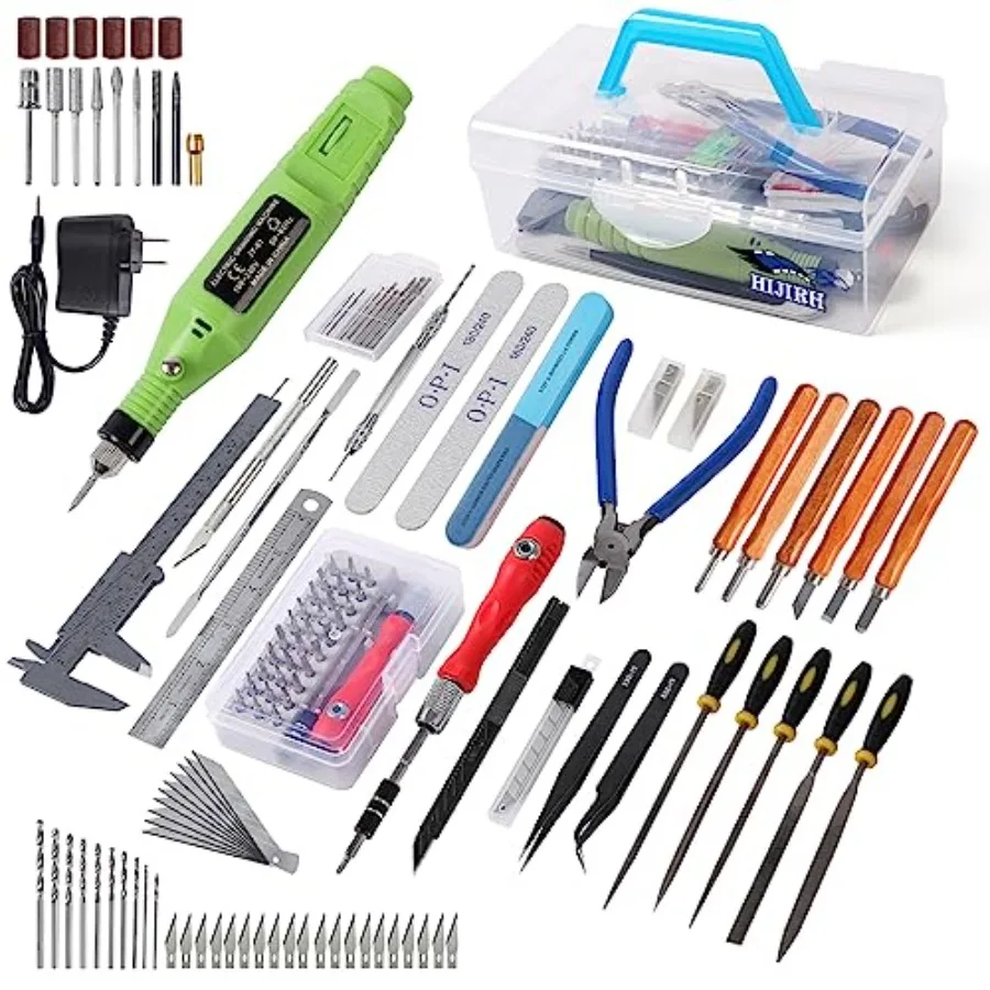 108 Pcs Pro Grade for s, Hobby Tool Sets, lncluding Electric Polishing hine and Tool Box, for am Model Kits, Basic Model Buildi