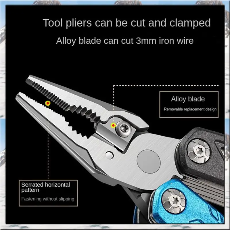 AS59 -2X Multifunctional Round-Headed Hammer Folding Nail Hammer Pliers Emergency Vehicle-Mounted Combined Hammer