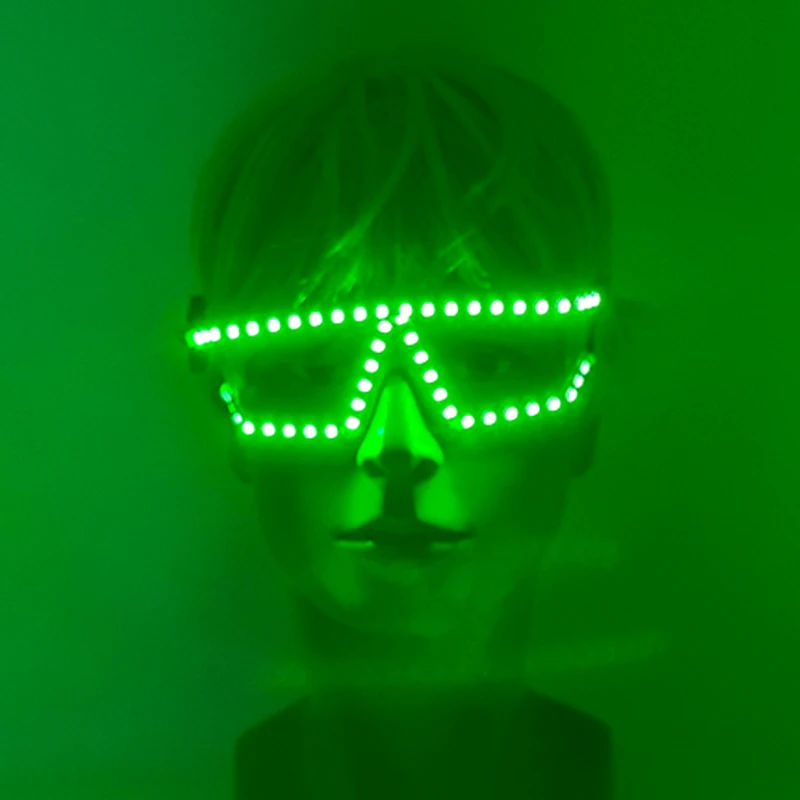 1Pc Luminous Glasses LED Party Glasses Glow In The Dark LED Goggles Festival Props for Music Bar KTV Birthday Party Cool Decor