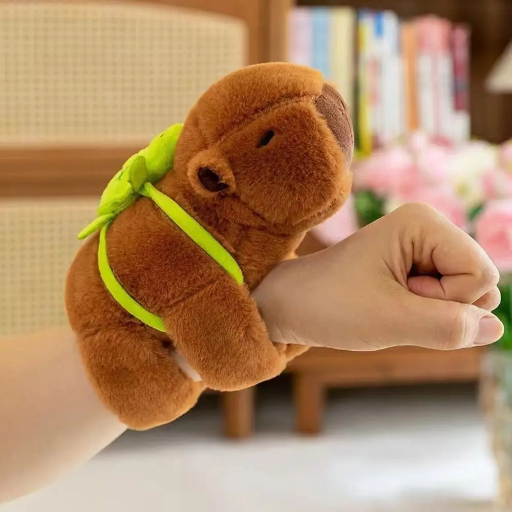 Capybara Rodent Slap Bracelet Series Simulation Wrist Style Plush Doll Slap Bracelet Pink Capybara Cute Doll