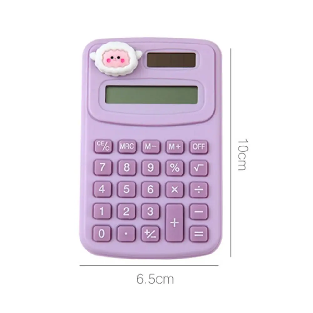 Professional Plastic Mini Calculator 8-Digit Cartoon Math Calculator Cute Portable Accounting Calculator Office