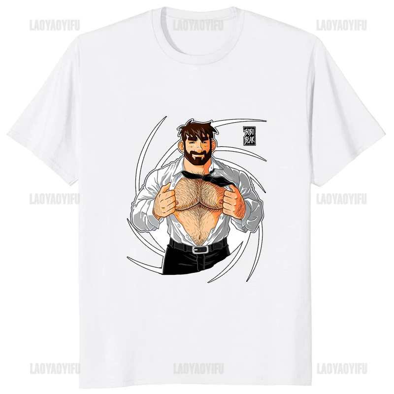 تي شيرت كلاسيكي قطني للرجال ، تي شيرت فكاهي مثلى بطبعة بوبير Lgbt ، يحب أدام ، رسومات ، أزياء كاجوال ، تنفس مريح