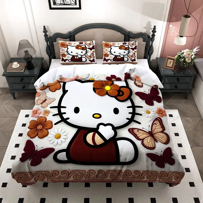 hello-kitty-3pcs-bedding-set-3d-printed-duvet-cover-with-2-pillowcases-soft-polyester-for-girls-bedroom
