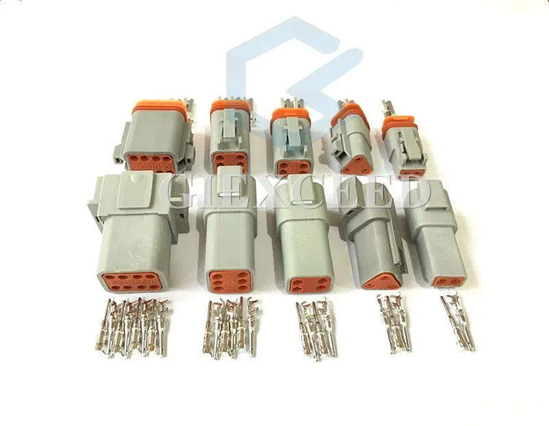 Deutsch DT 2 3 4 6 8 12 Pin AC Assembly Waterproof Wire Connector plug Kit 22-16AWG Engine/Gearbox For Car Bus Motor Truck