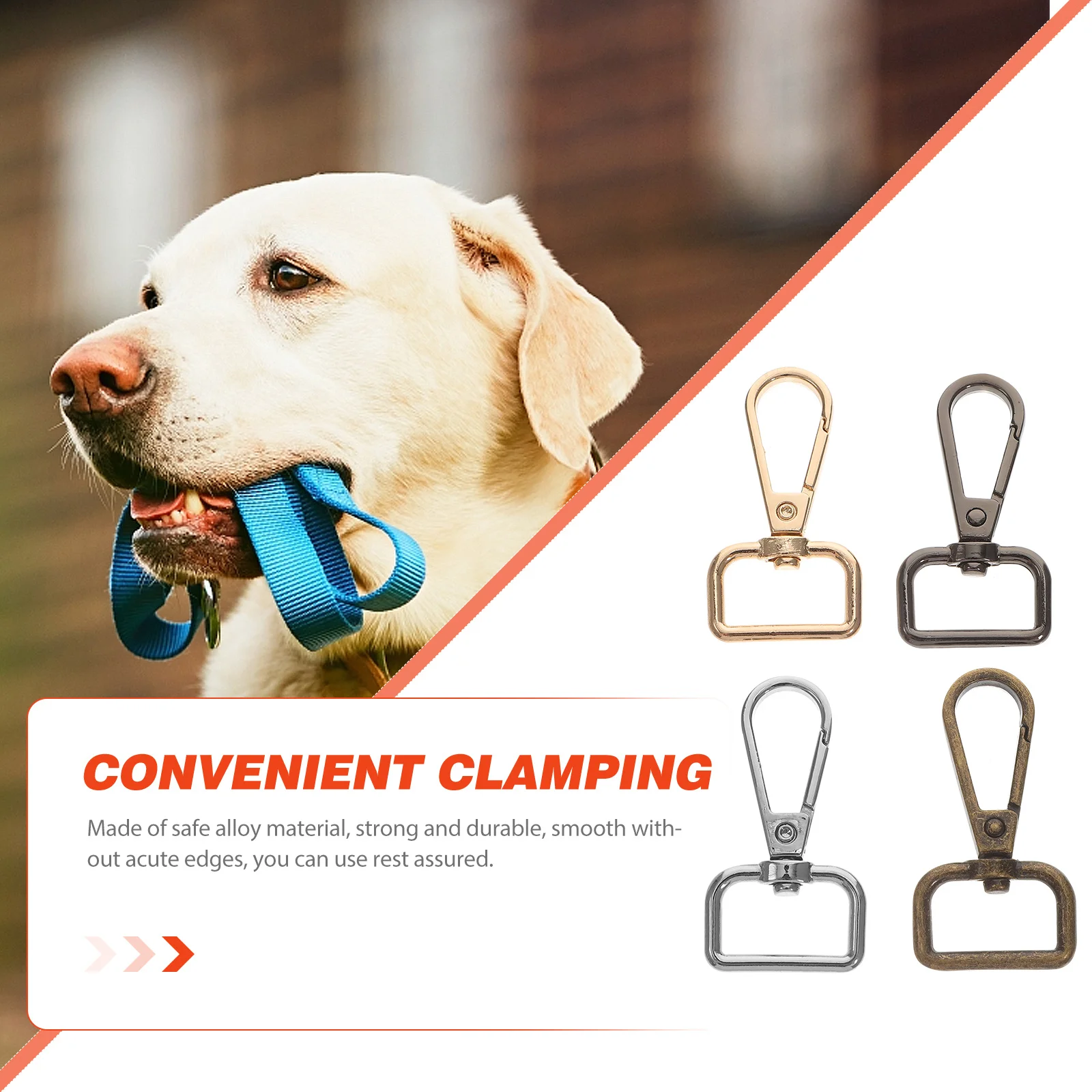 

20Pcs Metal Swivel Snap Hooks Clasps - D Ring Lobster Claw for Keychain Lanyard DIY Crafts, Sturdy Alloy Quick Connect Buckle