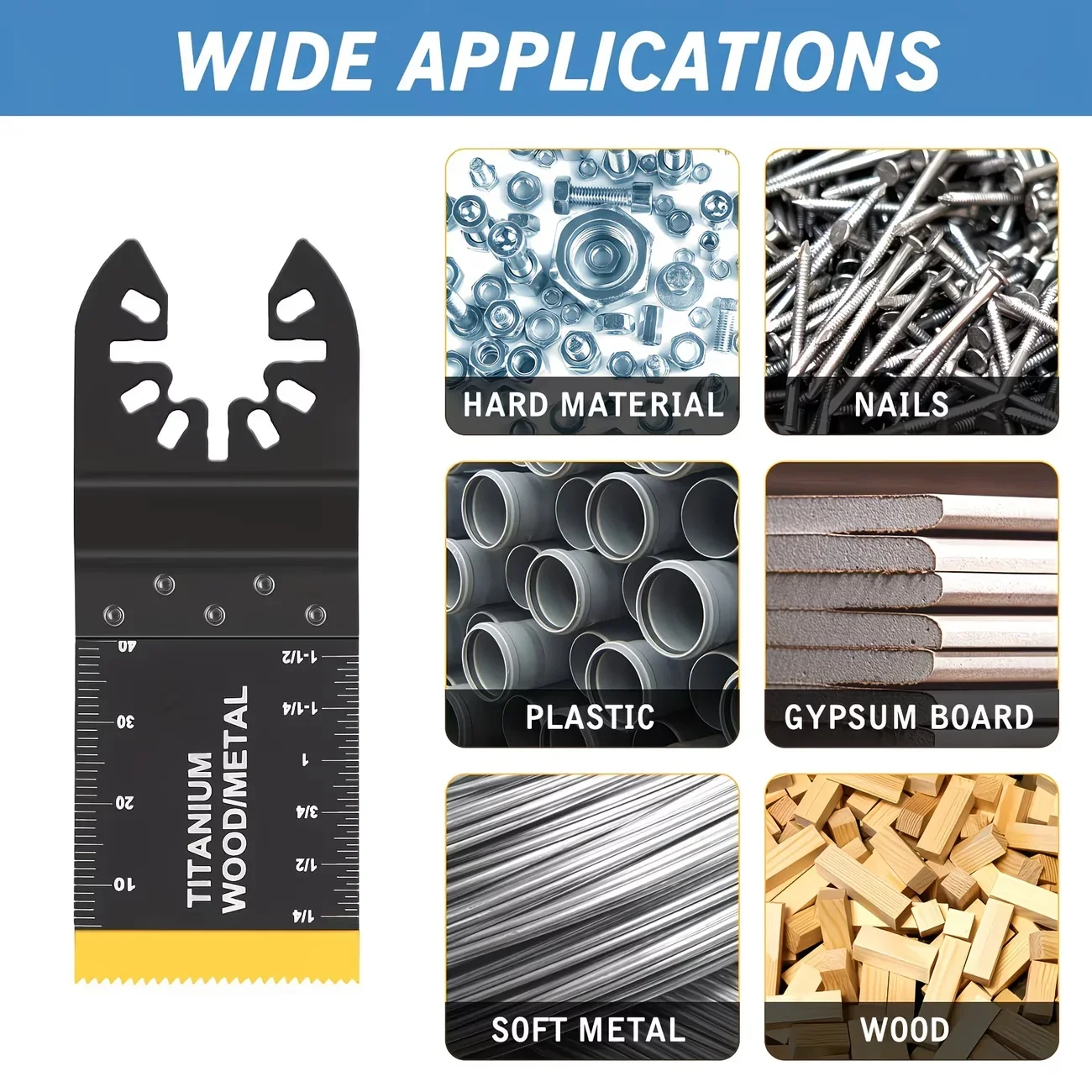 34/44mm Universal Saw Blade Oscillating Saw Blade Tool Blades Straight Scale Tool Cutting Wood Saw Blades For Dremel Milwaukee