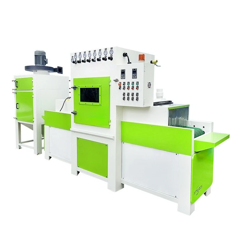 Flat conveyor, automatic sandblasting machine, stone and wood board sandblasting equipment