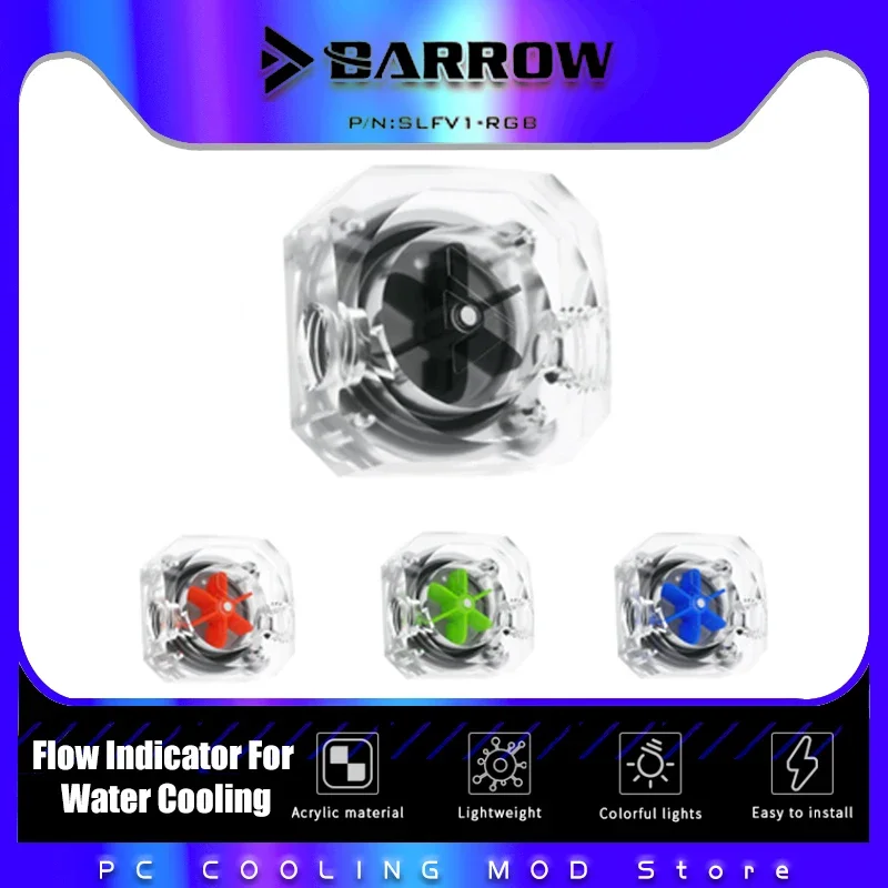 Barrow ARGB Flow Indicator LRC2.0 5V 3Pin SYNC Flow Indicator for Water Cooling System New Arrival SLFV1-RGB