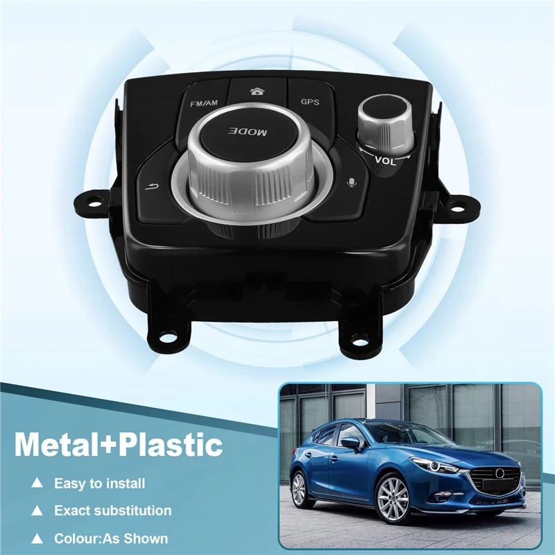 

ABTC-Car Console Control Switch Navigation Surface Frame Console Controllor Button For Mazda 3 Axela 2014-2019 BHN1-66-CM0C