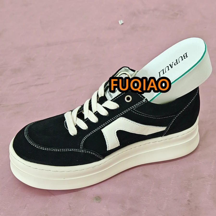 

Повседневные кроссовки на платформе для мужчин и женщин: высококачественные джинсовые кеды на шнуровке с толстой подошвой, дизайнерские, в стиле хип-хоп, спортивные, летние, увеличивающие рост