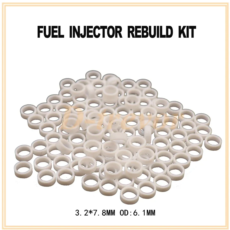 

500pcs Wholesale 3.2*7.8MM OD:6.1MM For Volkswagen GDI Fuel Injector PTFE seals for fuel injector repair kits EA888