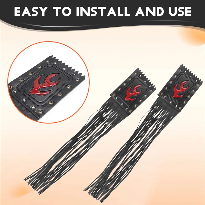 

НОВЫЙ-4 шт./компл., универсальный руль мотоцикла из искусственной кожи с кисточкой и бахромой, чехол для рычага для Victory Cruiser