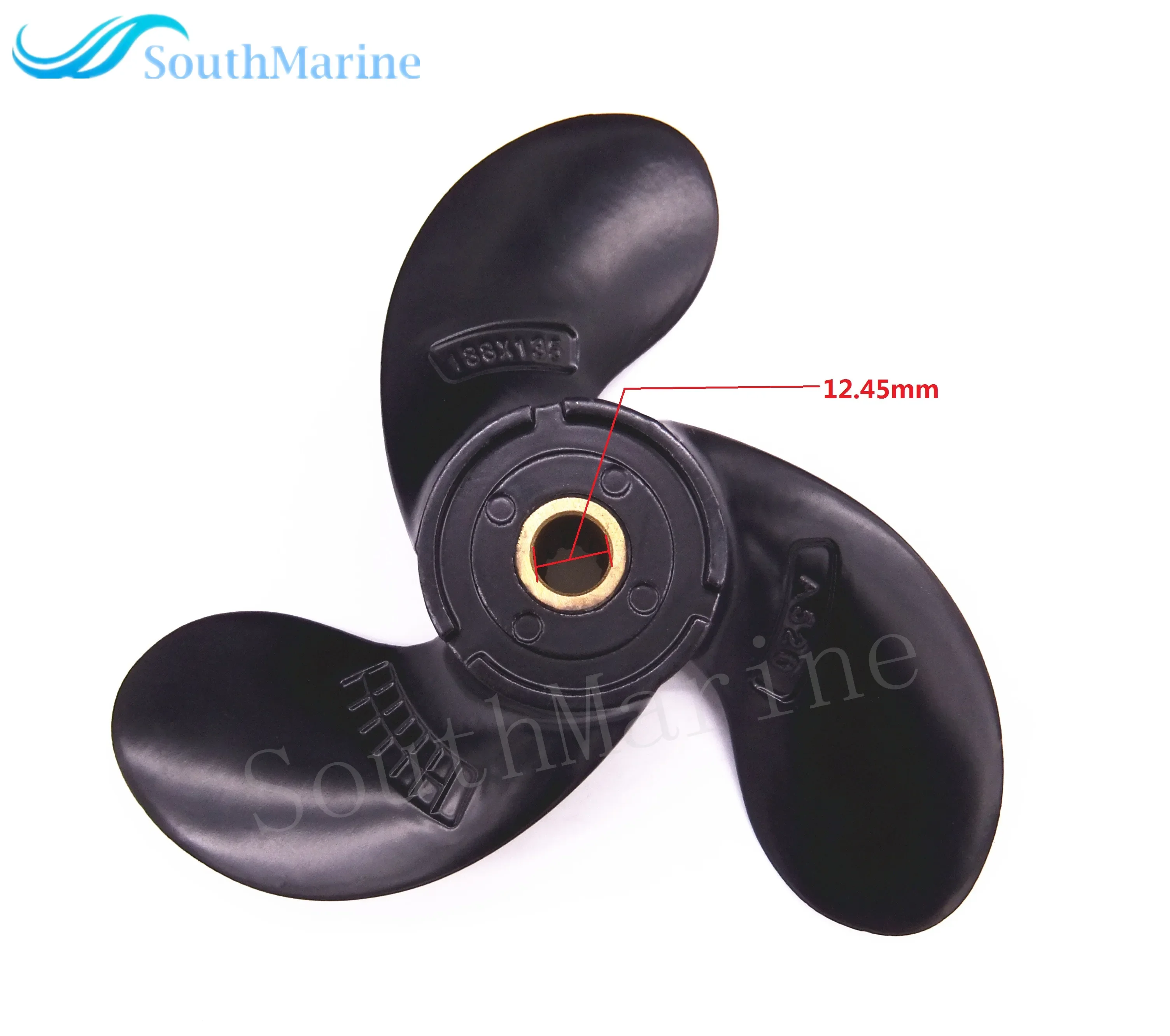 Aluminum Alloy Propeller 58110-97JA0-019  for Suzuki 2.5hp DF2.5 Outboard Motors A520 7 1/2x6