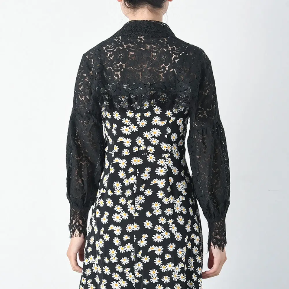 

Elegant Cape Lace Shawl Hollow Out Cloak Lace Fake Collar Wraps Long Sleeves Short Small Shirt Clothes Decoration