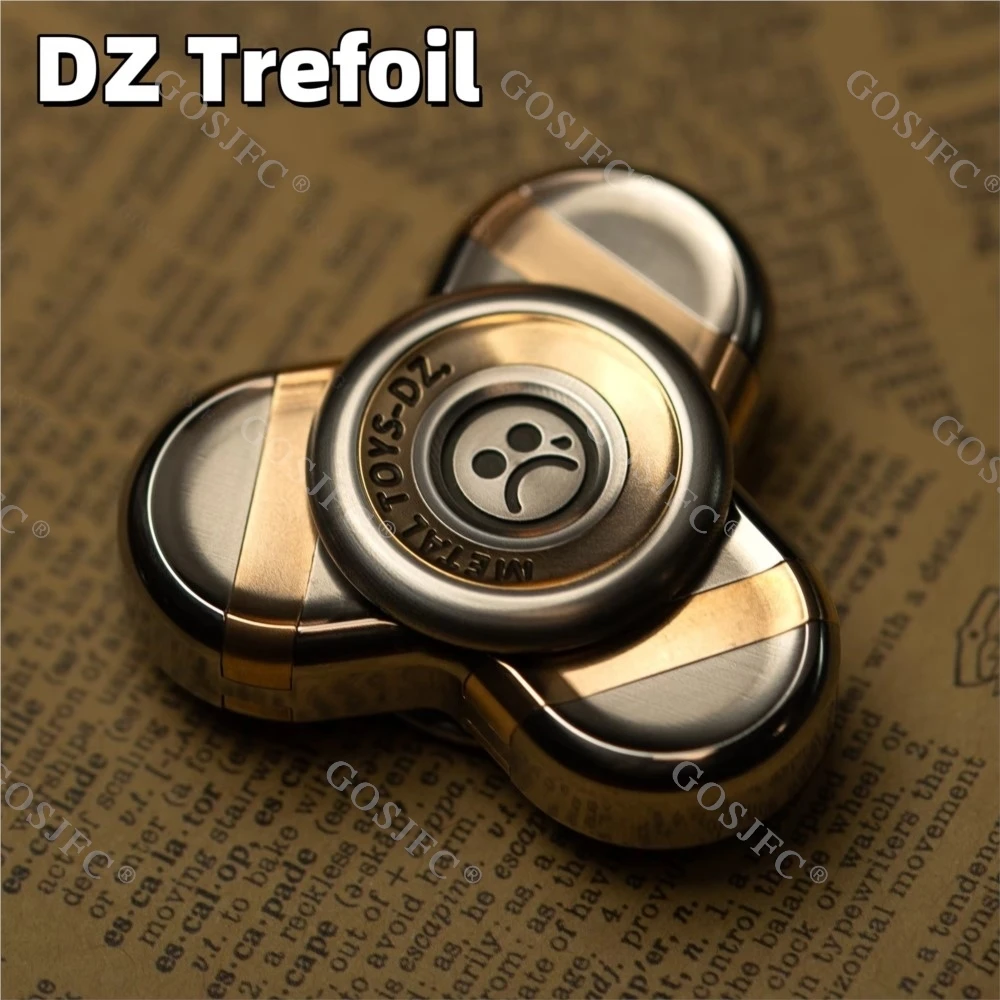 DZ Trefoil roestvrij staal driebladige gyro fidget spinner stressverlichting speelgoed fidget speelgoed voor volwassenen