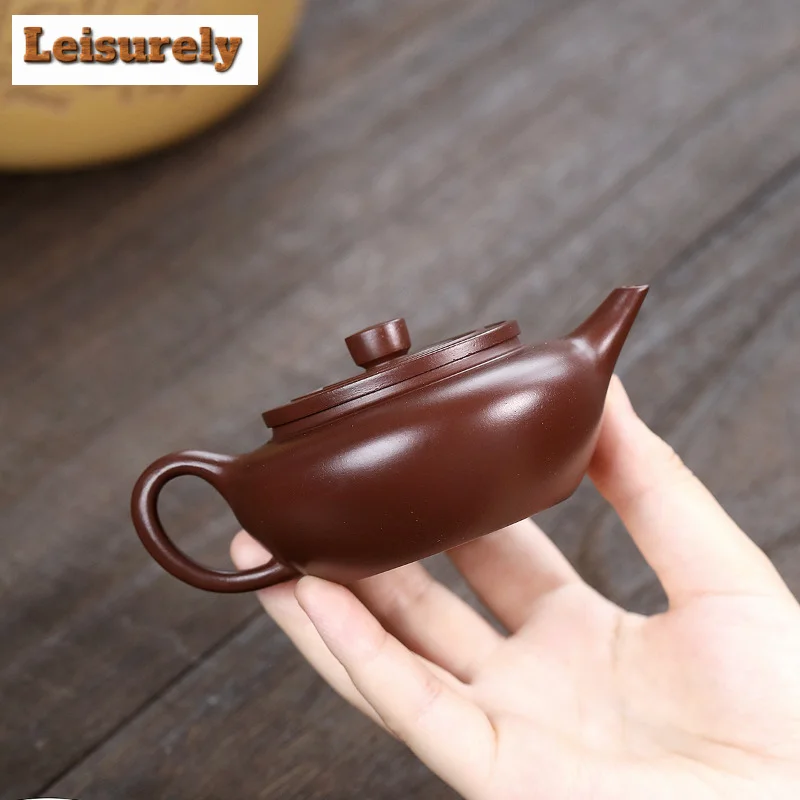 

140ml Boutique Yixing Purple Clay Teapot Handmade Beauty Pot Raw Ore Purple Mud Kettle Chinese Zisha Tea Set Collection Supplies