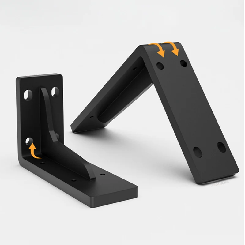 Solid Heavy Duty Steel Hidden Shelf Bracket L Shape Heavy Duty Cast Iron Metal Industrial Black Shelf Bracket wall bracket  wall