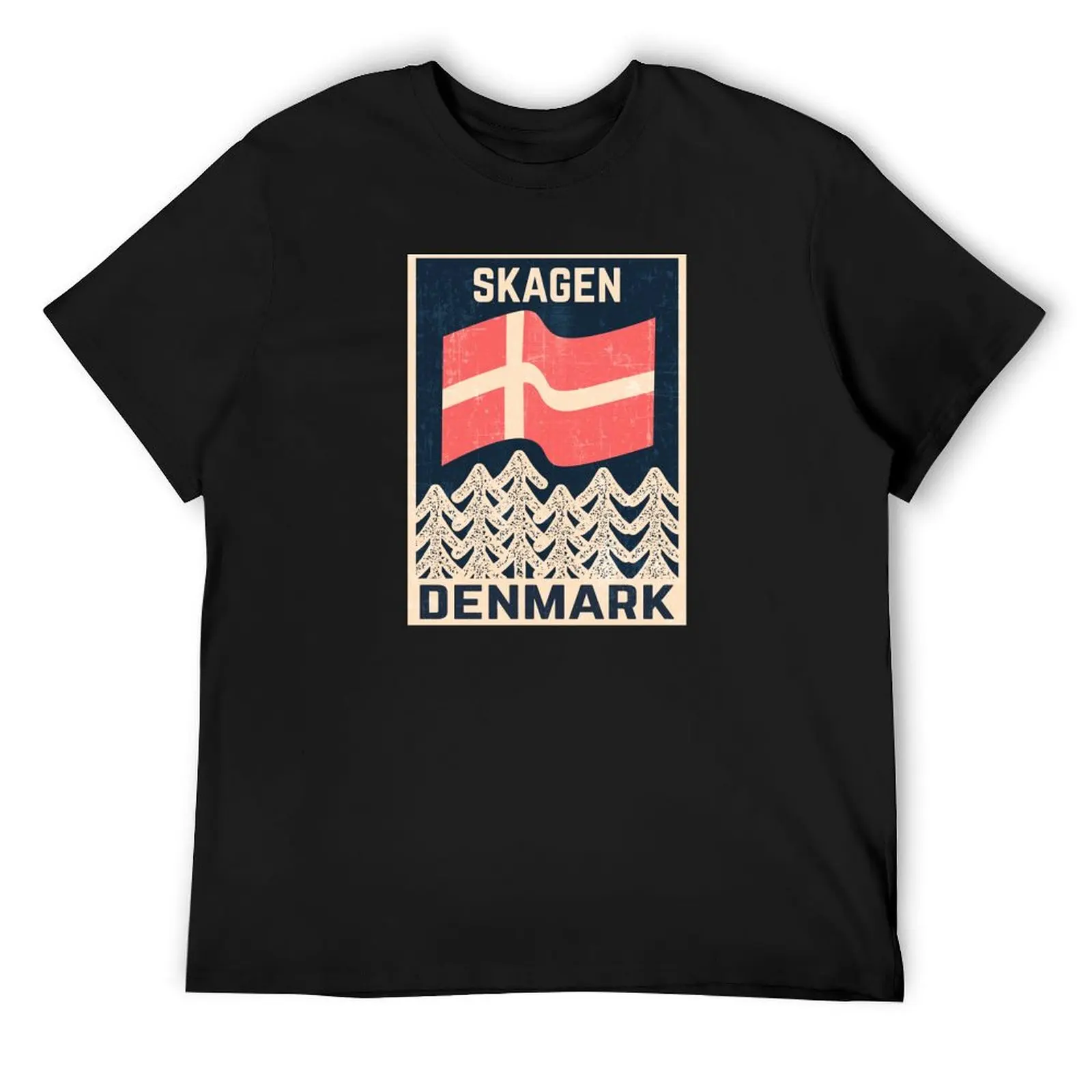 

Vintage Skagen Denmark Design T-Shirt vintage graphic tee quick-drying customizeds t shirt for men