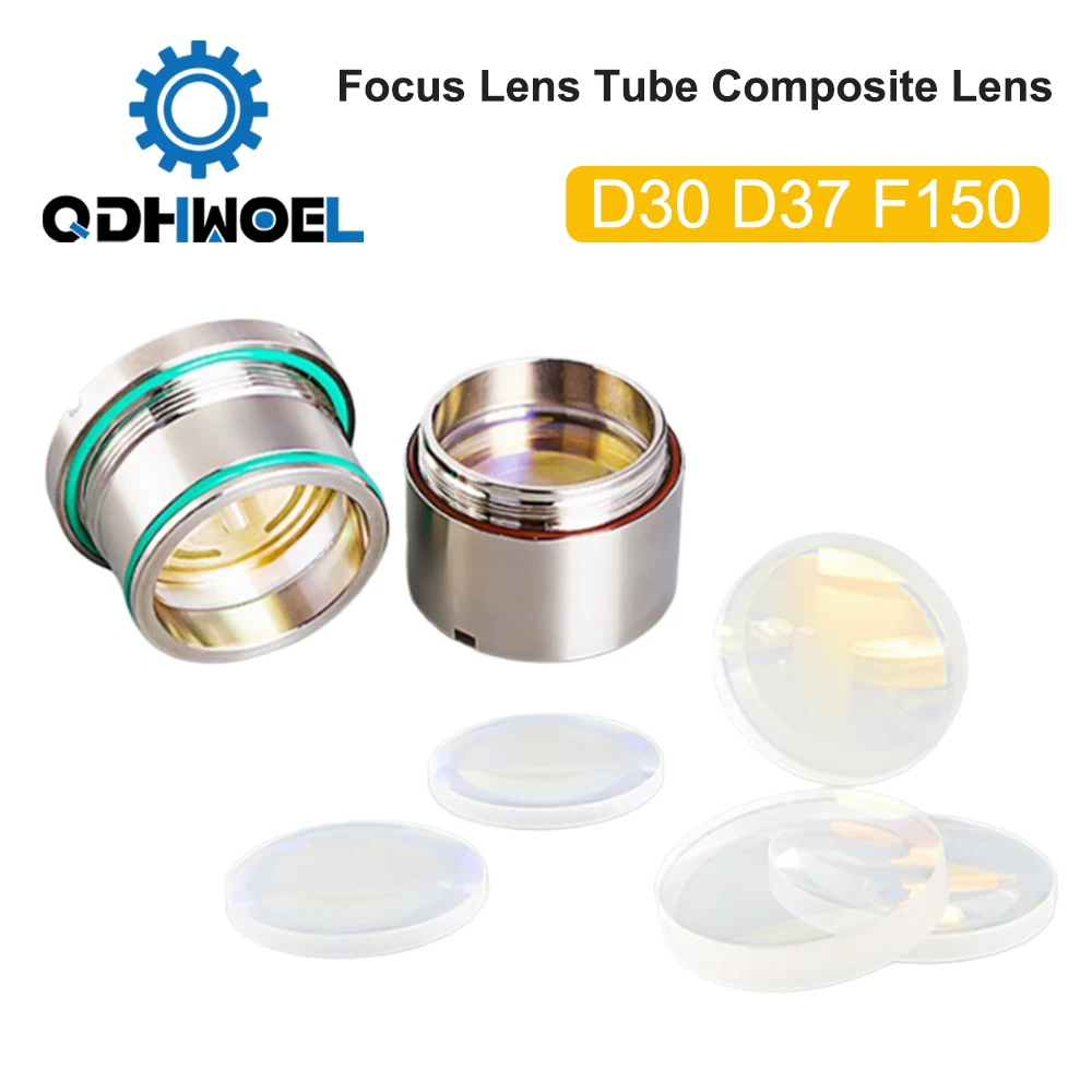 QDHWOEL Collimation Assembly Focus Lens Tube Composite Lens D30 D37 F150 For Laser Cutting Machine