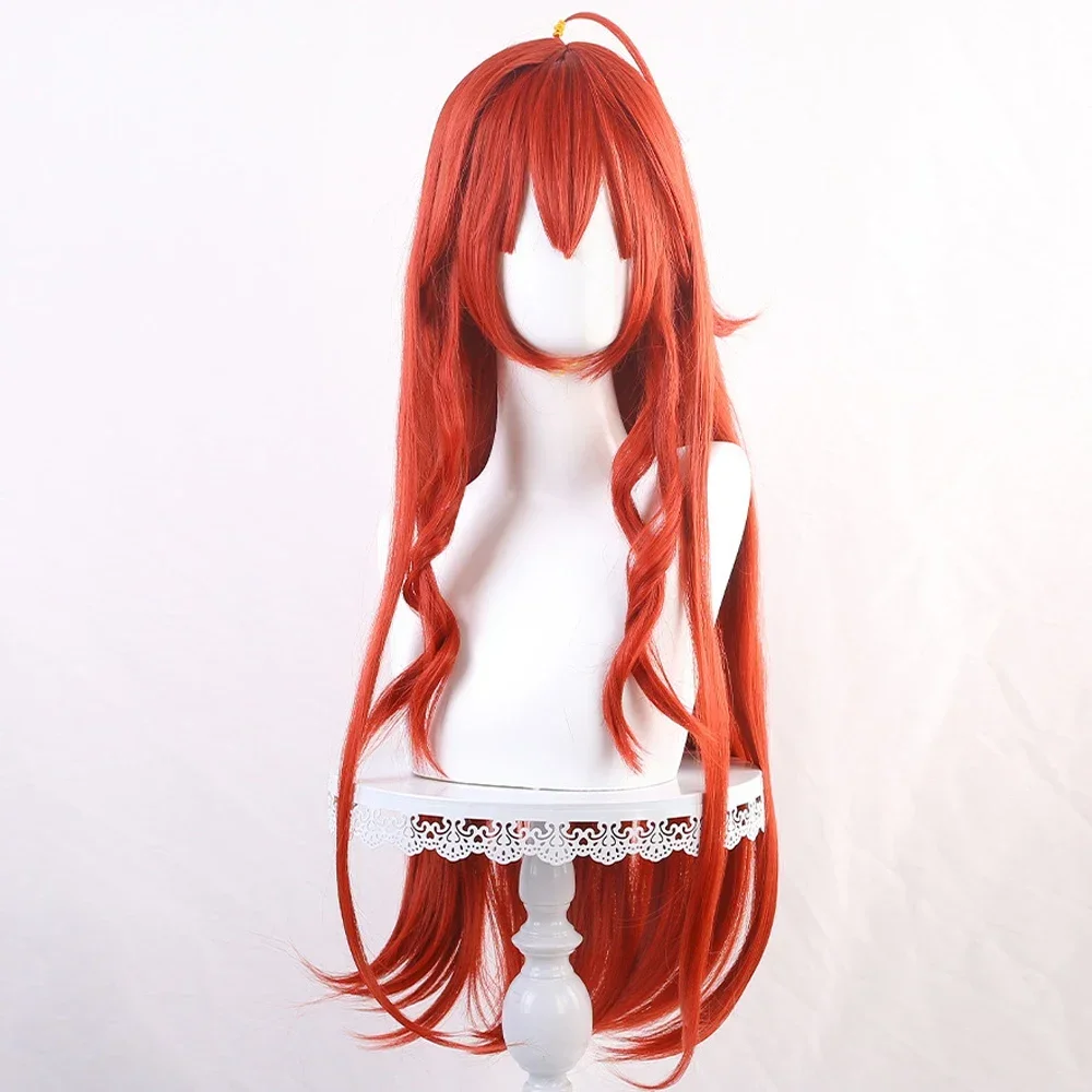 Synthetic Wig Women Long Wavy Red Anime Cosplay Hair Heat Resistant Wig For Party