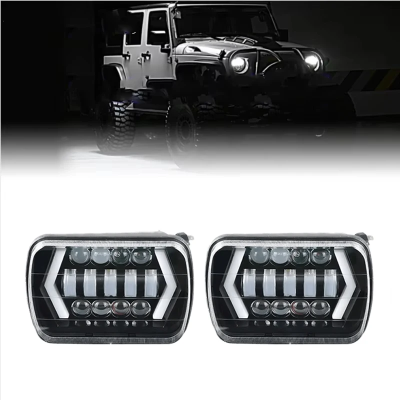 

Suitable for jk 105W 5X7 "square headlight LED Cherokee 6x7 square truck light bulk cargo