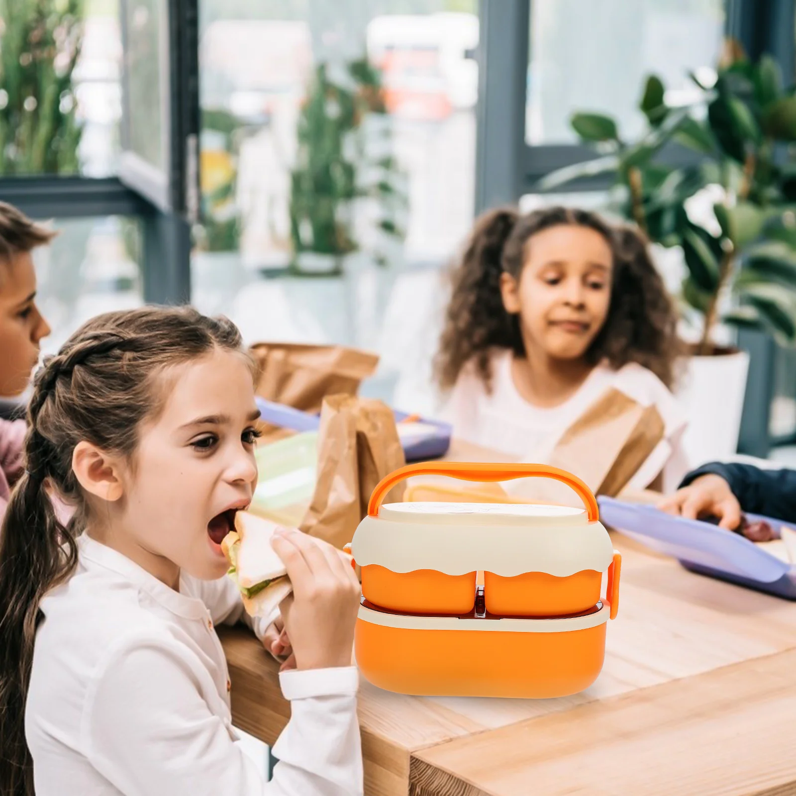 

1Pcs Portable Practical Double-Layer Food Box Heatable Bento Box for Office School Picnic Use Double-Layer Lunch Boxes