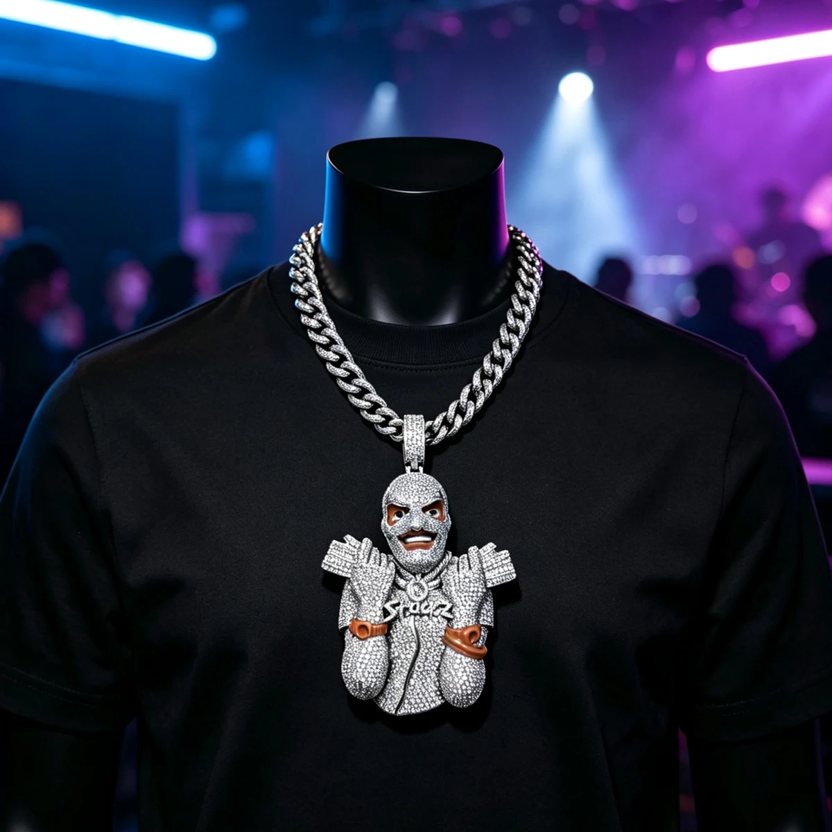 Hip Hop Kolye Ucu Buzlu Görünü - Street Fashion Culture incelemesi ve fiyatı