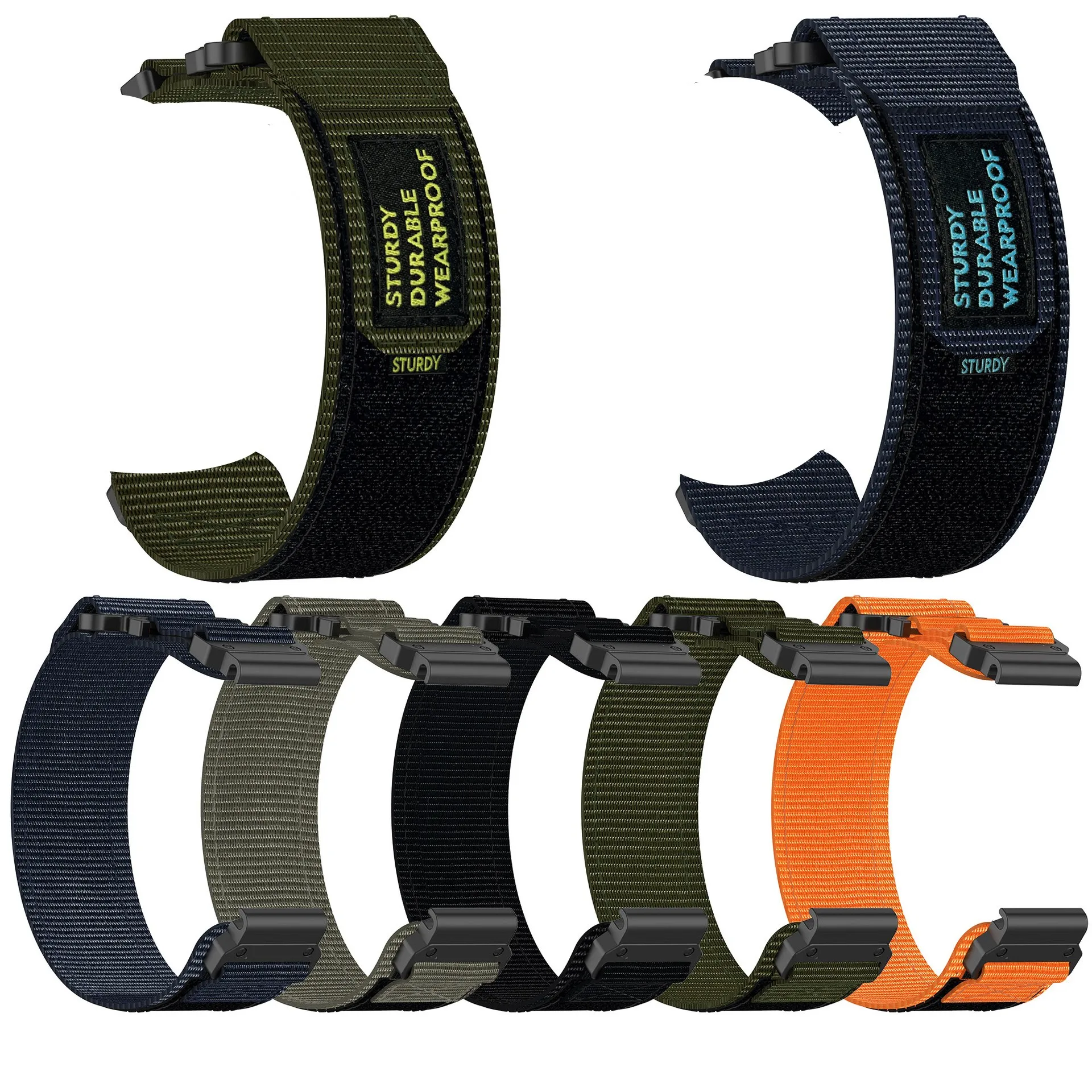 20MM 22MM 26MM Nylon Fabric Smart Watch Bracelet For Garmin Fenix 7X Quick Release Watch Band