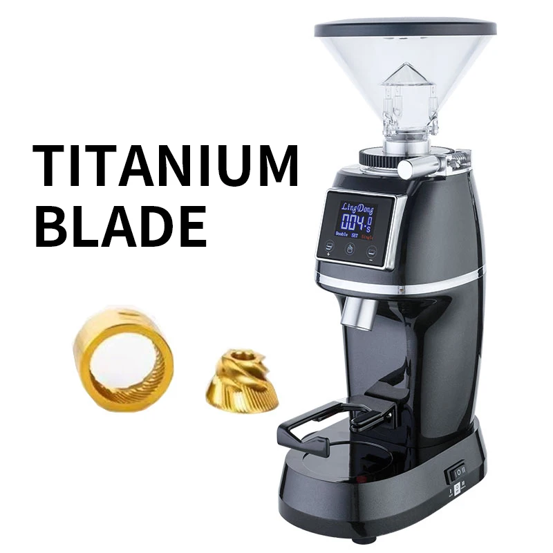 مطحنة القهوة 60 مللي متر الفولاذ المقاوم للصدأ مخروطي طحن القرص لمسة عملية توقيت الكمي الكهربائية اسبريسو مطحنة القهوة