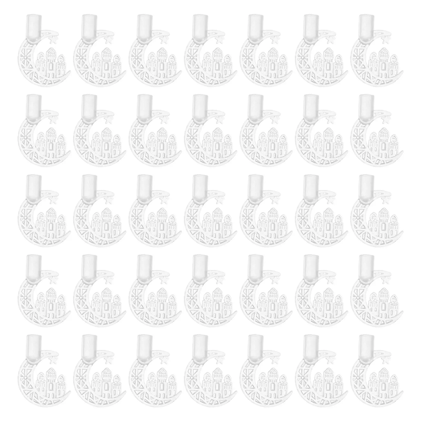 

200Pcs String Light Lamp Shades Transparent Plastic Moon Pendant LED Fairy Light Covers Wedding Party Outdoor Indoor Decorative