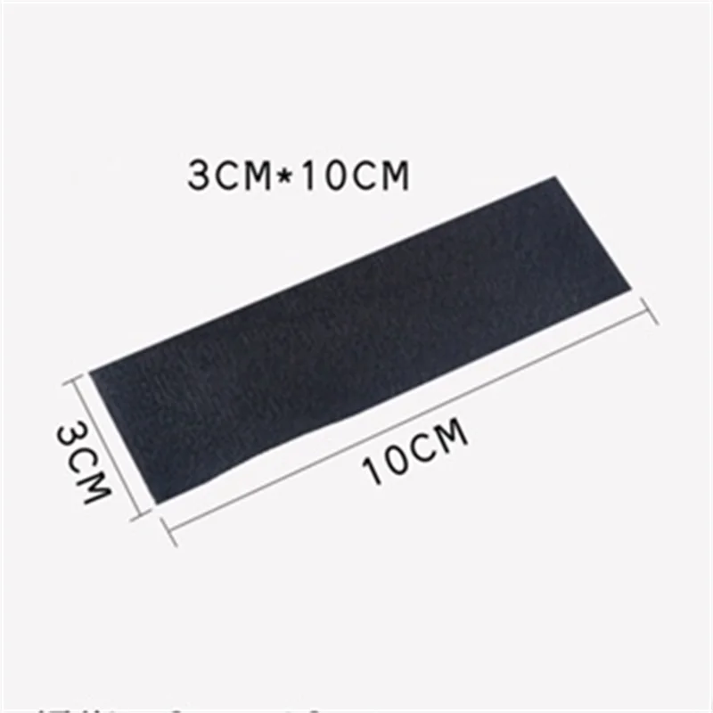 10pcs Black Cloth 10x3cm 10x5cm Fabric Replaceable Felt With Self Adhesive Glue For 3M Squeegee Car Vinyl Film Wrapping Scraper