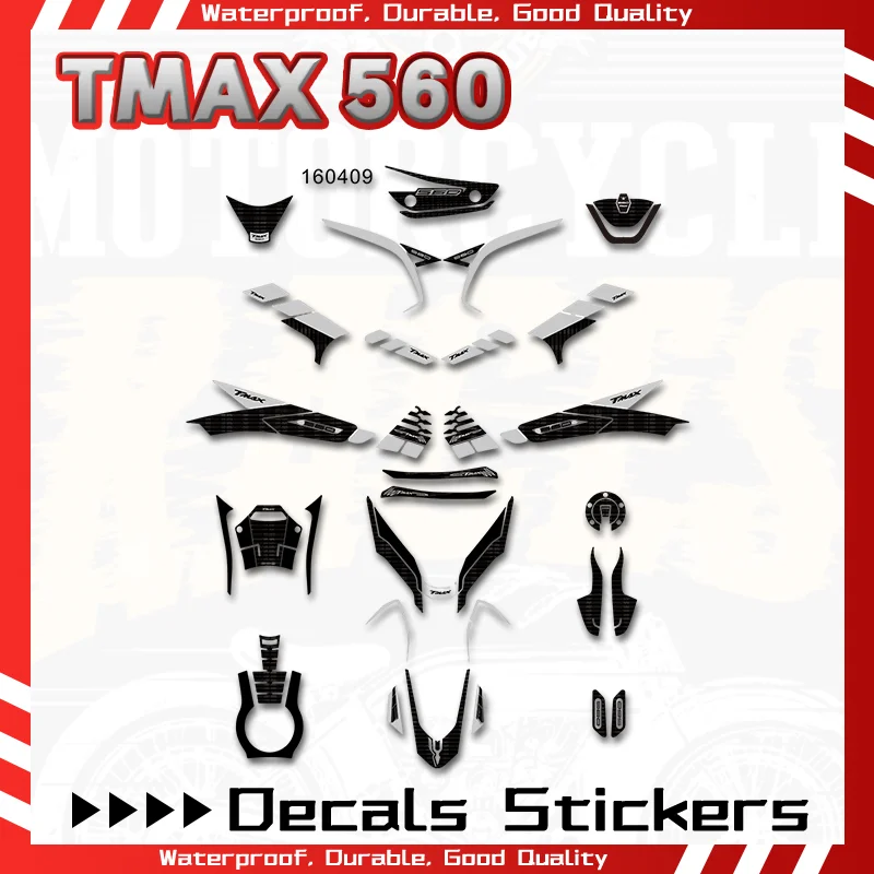 

Hot Sales 3D Gel Whole Body Fuel Tank Pad Decoraction Decals For YAMAHA TMAX560 2022-2024 Motorcycle Protective Stickers tmax560