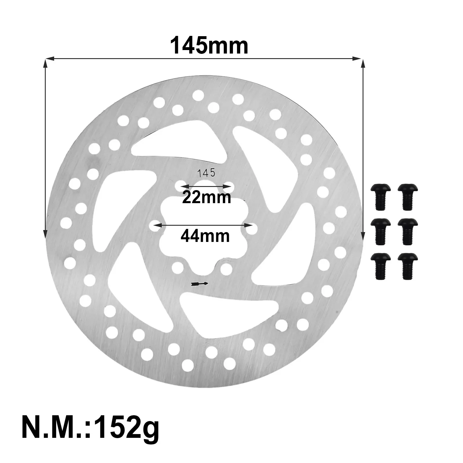 145mm Brake Disc For ROTOR For VSETT 10+ For Dualtron For Kaabo Electric Scooter Parts Disc Brake Pads E-Scooter Accessories New