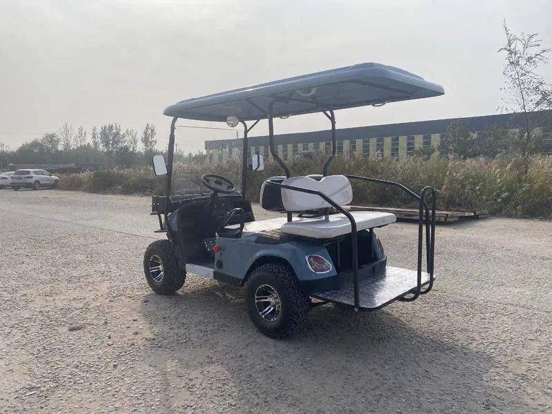 العلامة التجارية الجديدة 4 عجلة عربة فائدة السيارة 4 مقاعد سيارة الغولف الكهربائية الزرقاء #3