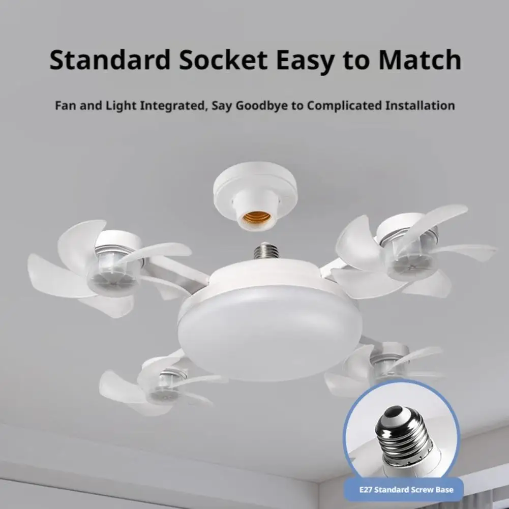 E27 Fan Light 2in1 Drone Design Remote Control Ceiling Lamp 36V for Home Bedroom Silent Restaurant 4/5Head Decoration