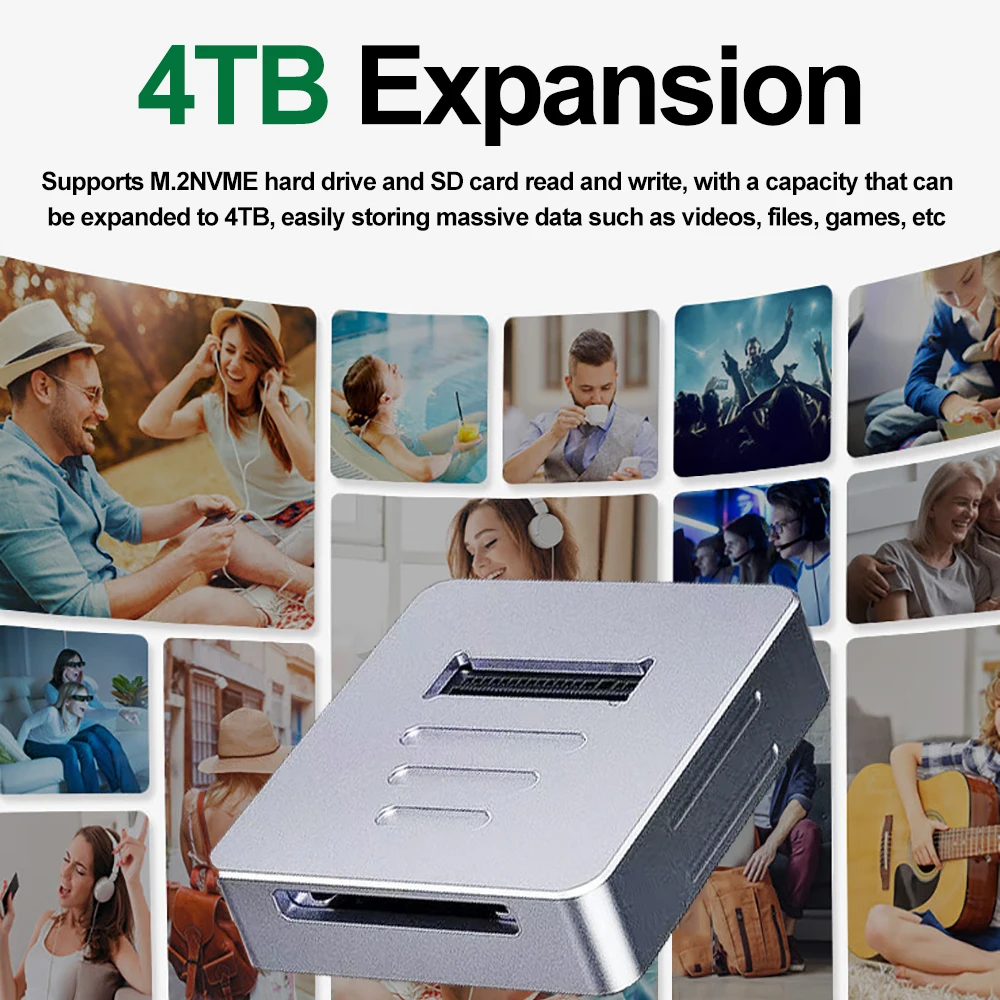 M2 NVMe Protocol SSD Enclosure Docking Station 10Gbps USB 3.1 External M.2 Vertical direct insertion SSD Base SD2.0 Card Reader