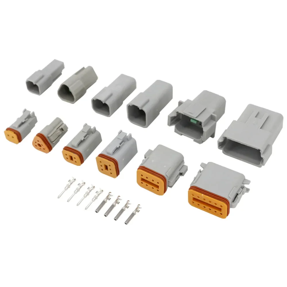 1 Set DT connector DT06-2S/DT04-2P 2P 3P 4P 6P 8P 12P waterproof electrical connector for car motor with pins 22-16AWG