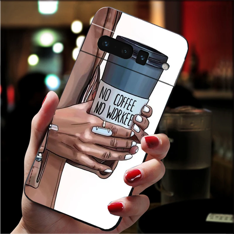 حافظة هاتف لهاتف جوجل بيكسل 10 9 برو XL 9A 8 7 6 Pro Pixel 8A 7A 6A Pixel 8 7 6 5 OK ولكن أول فتاة القهوة #2