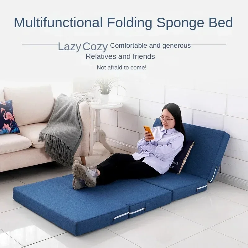 Foldable Sponge Mattress Simple Tatami Style Yoga Mat Memory Foam Mattress for Office Naps Portable Single Bed