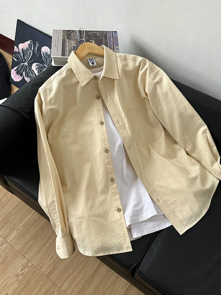 

Cleanfit Pure Cotton Long Sve irt Men's Sle Khaki Workwear Casual American Sle Autumn New Faion Outerwear Coat