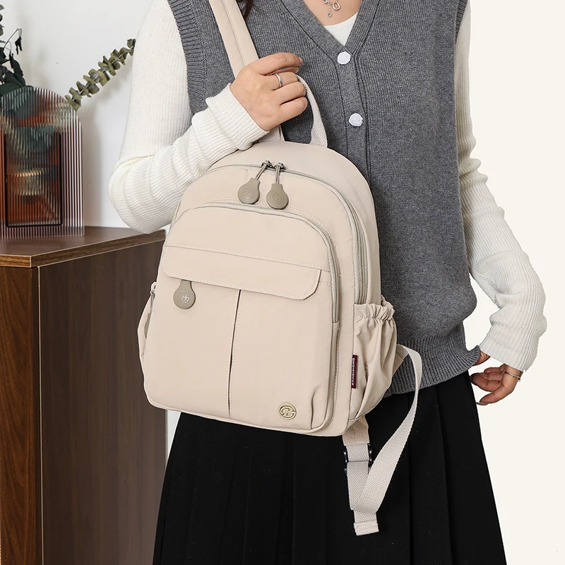 

Women Fashion Convertible Backpack Hobo Satchel Bag Female Casual Solid Oxford Fabric Lightweight Travel Daypack School Bookbag