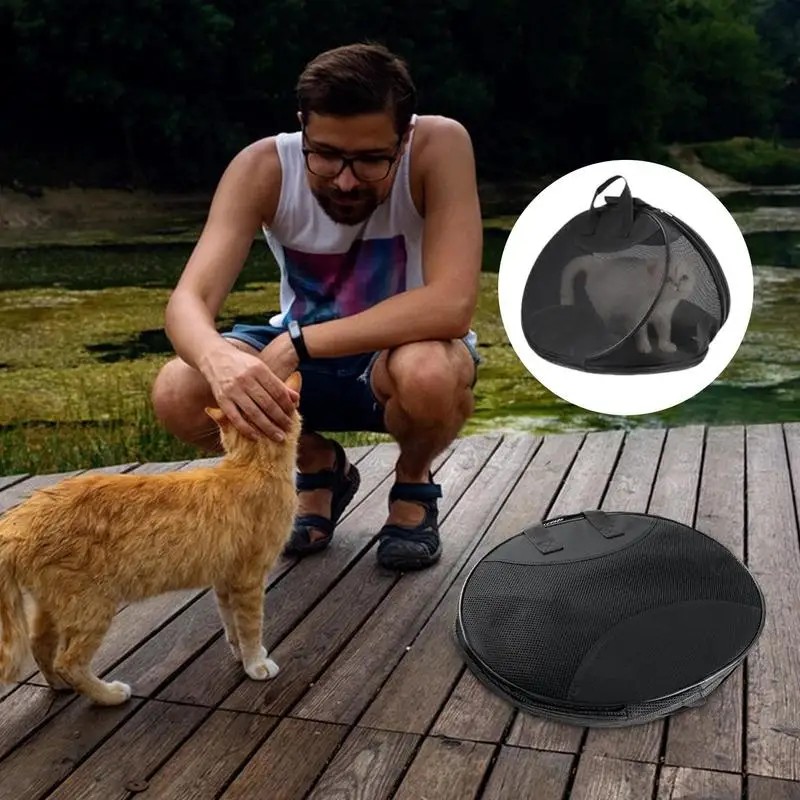 

Pet Carrier Bag Efficient Mesh Cat Carrier Breathable Portable Lightweight Pouch For Outdoor Travel Hiking Small Dogs Storage