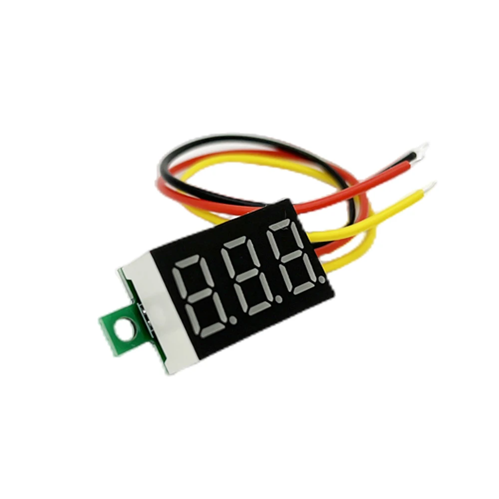 Mini 0.36 Inci DC 4-40V DC0-100V Voltmeter 2 Kabel 3 Kabel LED Motor Digital Voltmeter Tester Tampilan Digital Meter