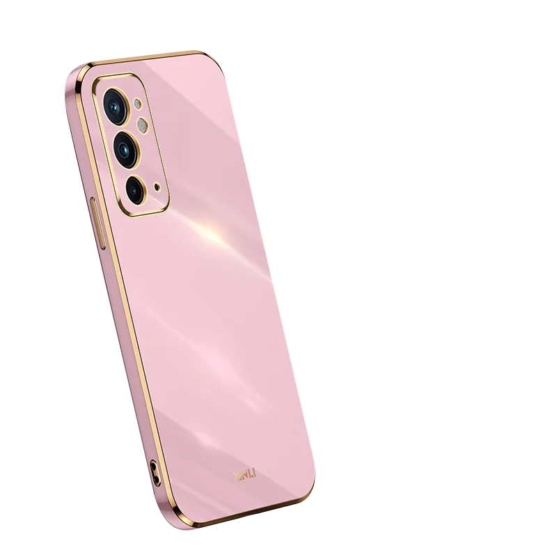 For OnePlus 9RT 5G Case OnePlus 9RT Cover Luxury square plating shockproof soft TPU silicone fundas Capa Cases Carcase