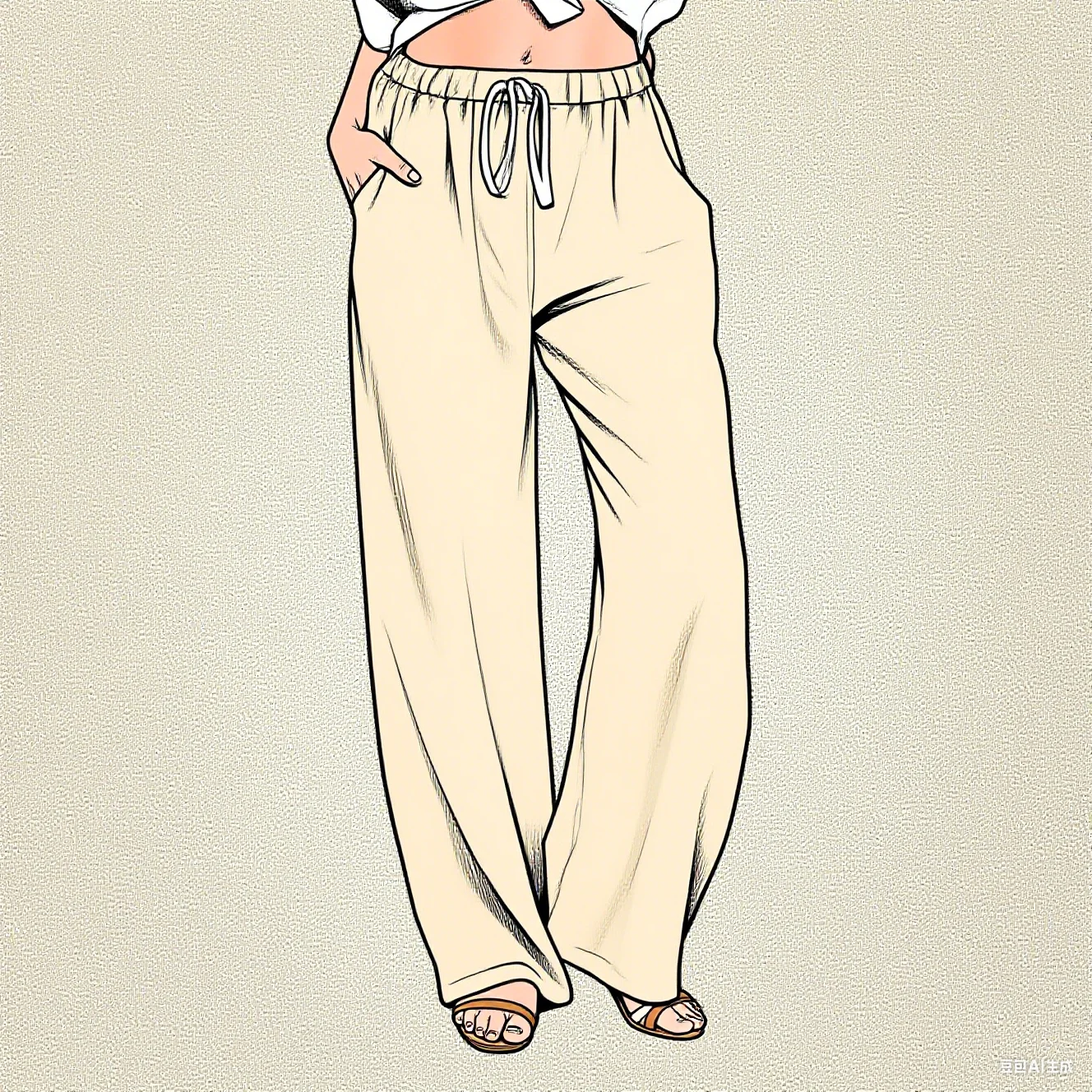 2025 Women's Cotton and Hemp Pants Fashion Harajuku Pants Girls' Extra Large Wide Leg Pants Loose Elastic Waist Running Pants Wo