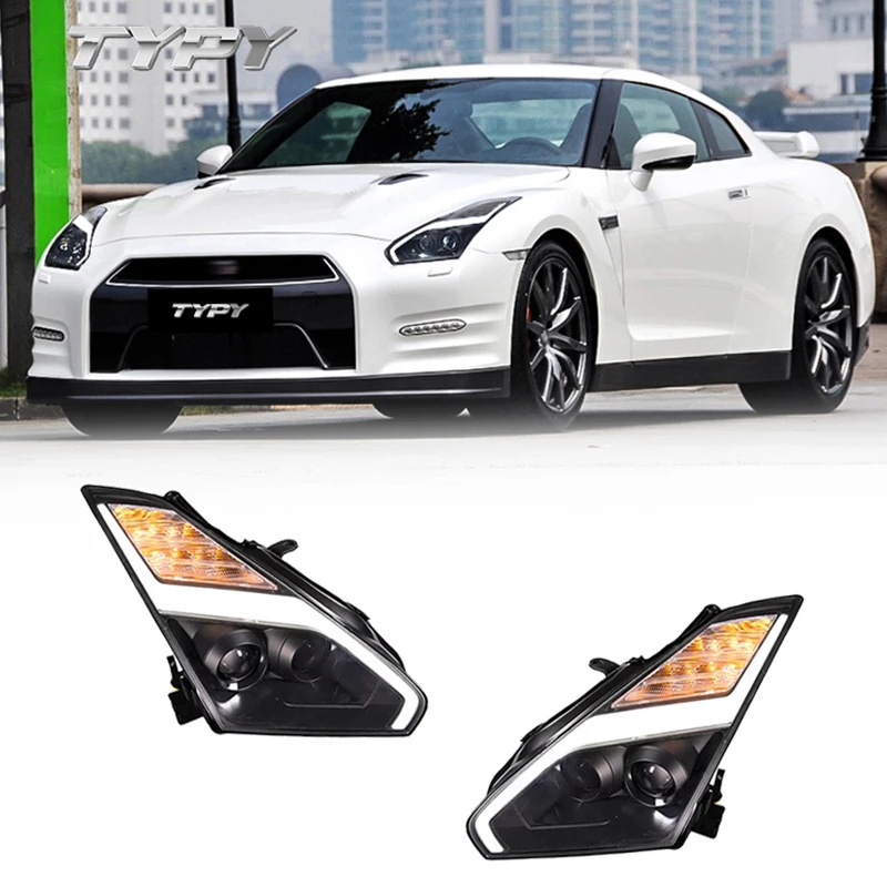 forCar Headlights Headlamp Assembly Modified LED DRL Head Lamp Head Light For Nissan GTR 2007-2014