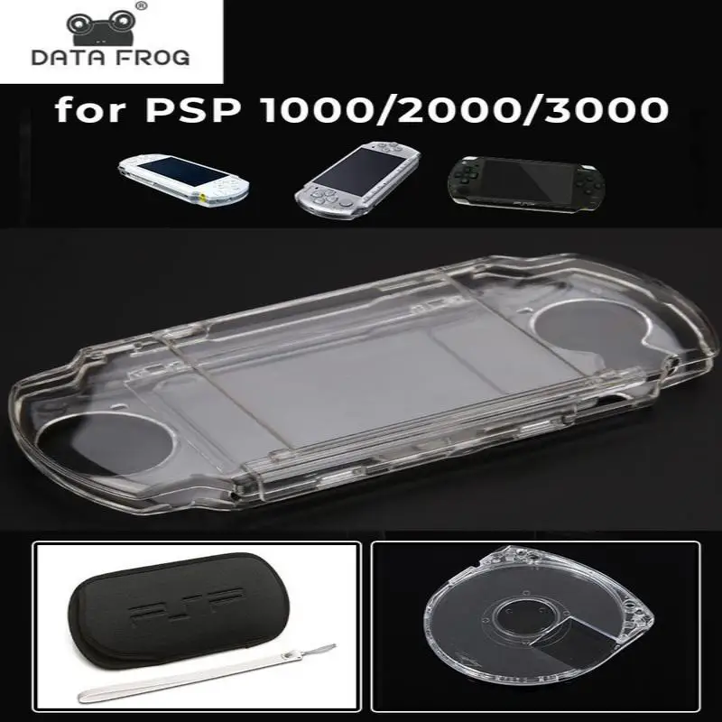 DATA FROG Crystal Hard Shell Protective Case For PSP 1000/2000/3000 Console Storage Carrying Game Disc Bag For PSP UMD Protector